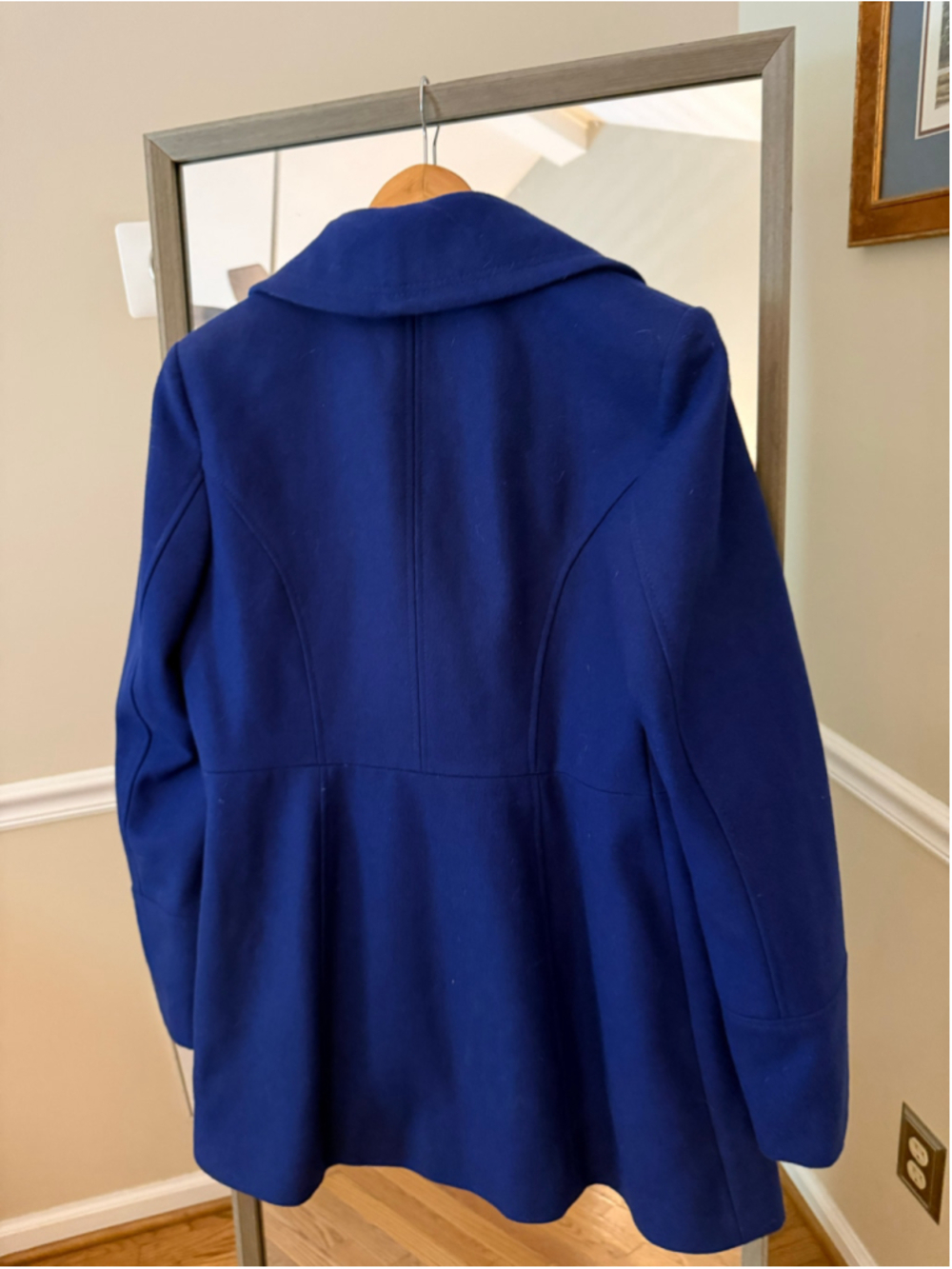 Women's Michael Kors Blue Pea Coat, Size L - Picture 4 of 4